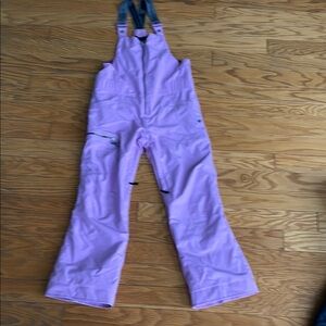 Kids Girls Teen Large 14-16 Purple Snow Bib